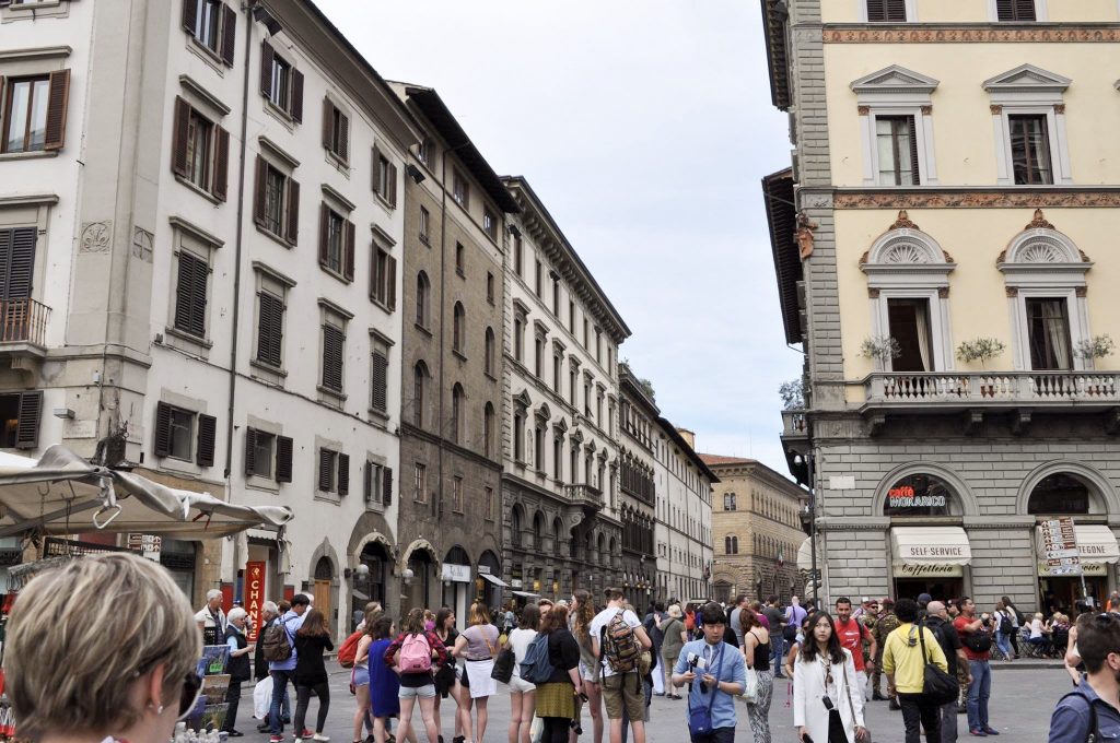Busy street in Florence