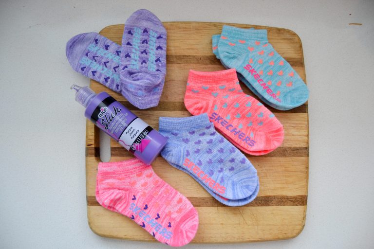 DIY Grippy Socks for Toddlers - Quite Simply Kate